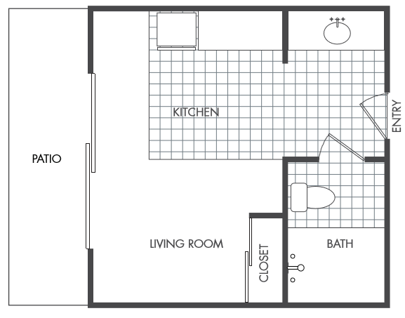 Studio 2 - 350 sqft Studio 2 - 350 sqft